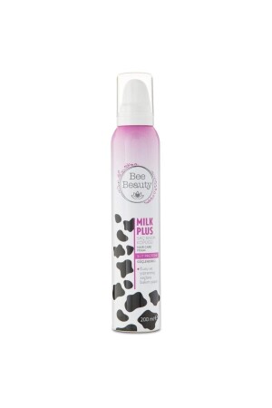 MNZ-Milk Plus رغوة رعاية الشعر مع بروتين الحليب 200 مل - Bee Beauty
