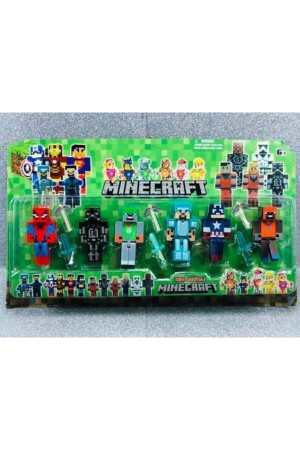 MNZ-Mine Craft 6-piece Figure Toy Spider-Man Lego Set u لعبات ليو - u-toys