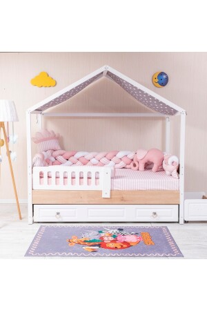 MNZ-Minibaby الفيل الوردي 3 قطع خياطة الأطفال مونتيسوري المنامة مجموعة 90x190-100x200 - Mini Baby