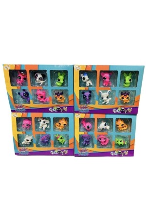 MNZ-Minis 6 قطع لعبة Miniş عائلة Miniş-Cat Y058 - Bobo Toys