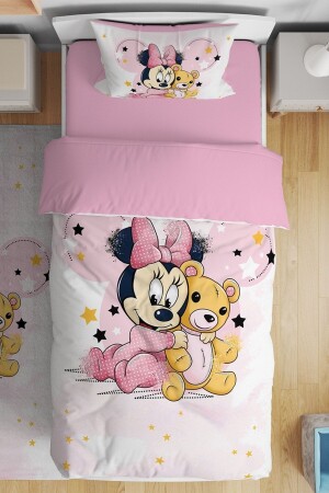 MNZ-Minnie و صديقتها دب تدي نمط واحد الأطفال السرير مجموعة evnev00144 - Evpanya