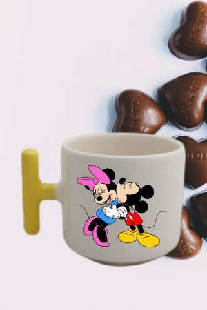 MNZ-Minnie Mickey Mouse موضوعة سوار الجلد ورقة الزيتون كوب الشاي نماذج ib-00012 - homestorebotique