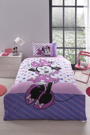 MNZ-Minnie Mouse Trend واحد ديزني مرخصة مرنة ملابس السرير المثبتة المثبتة أطفال المرفق EVTEKSTILI-534256 - Özdilek
