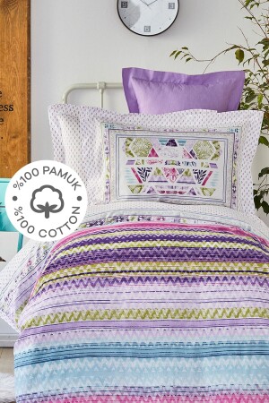 MNZ-Moddy Pink 100% قطن واحد الشباب غطاء الغطاء مجموعة 200. 18. 01. 0298 - Karaca Home