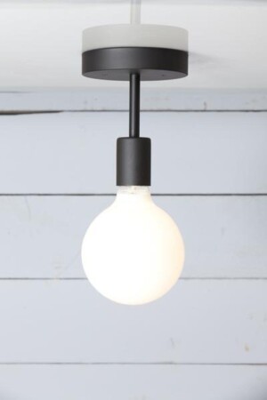 MNZ-Modern 1xe27 حامل مصباح سقف المعدن الأسود ضوء الشنابل RIO000595 - RİOLİGHT