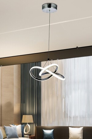 MNZ-Modern واحد مصباح معلق طاقة أدت شمعة كروم ضوء أبيض LED شمعة - Burenze