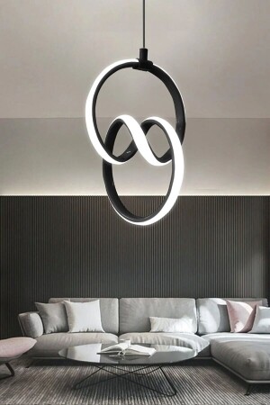 MNZ-Modern White Light Signature LED Chandelier مدخل القاعة-غرفة نوم الأطفال - Home