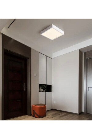 MNZ-Modern Zero Ceiling Led Chandelier Panel مربع القضية البيضاء burenze07771 - burenze