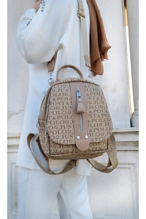 حقيبة ظهر ومكعب كتف مصوّر من نساء MNZ-Monogram للاستخدام اليومي - Just Polo