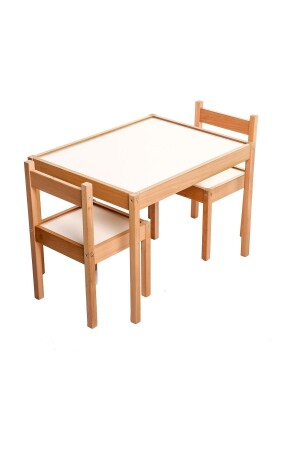 طاولة ومقعد من الخشب من MNZ-Montessori مجموعة BYT-3499 - Baby Toys