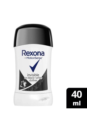 MNZ-Motionsense عصا النساء مادة تجميل الرائحة غير مرئية على الملابس السوداء والأبيض 40 مل - Rexona
