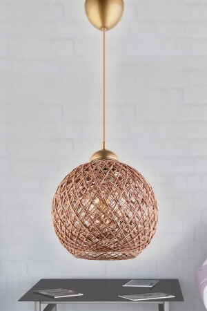 MNZ-Mudulight Balle واحد مصباح معلق جوت براون Hsra-44 Mudu11 - hmydesign