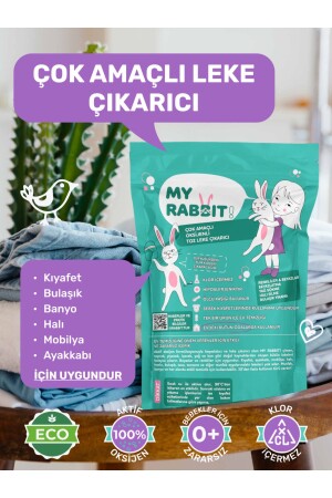 MNZ-Multi-Purpose Oxygenated Powder Stain Remover وبيطانة للغسيل والسطح 800 ج - My Rabbit