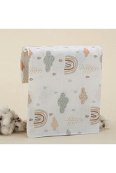 MNZ-Muslin غطاء المسلين غطاء 75x105 سم مسلين ثياب عضوية مسلين 1 قطعة FGHJYRUFDS3564 - Babycitytr