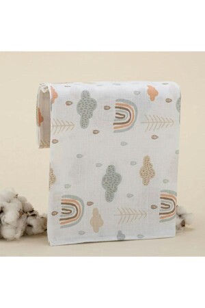 MNZ-Muslin غطاء المسلين غطاء 75x105 سم مسلين ثياب عضوية مسلين 1 قطعة FGHJYRUFDS3564 - Babycitytr