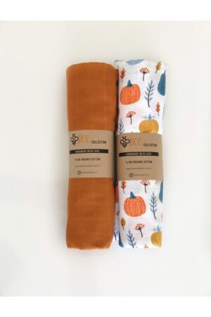 MNZ-Muslin Cover Orange 2-piece BC-6002 - Bee collection
