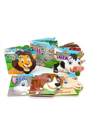 (MNZ-My First Story Books) المملكة الحيوانية مجموعة من 6 - Yildirim Oyuncak