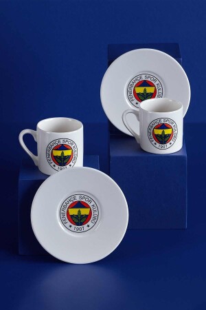 MNZ-N3418 Fenerbahçe مرخصة رموز الأسلحة مجموعة من كوبين قهوة Fb-zc076tds01 - Neva