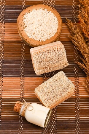 MNZ-Natural مصنوعة يدويا من ألياف الخبز الأرز حليب الماعز صابون 120 گرام - New Tweet