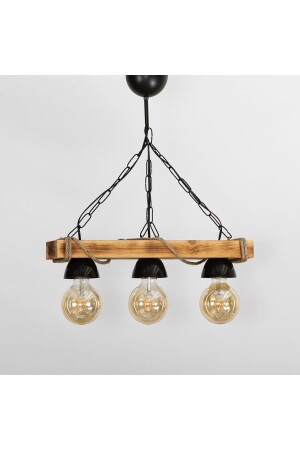 MNZ-Natural Wooden 3-piece Hat and Rope Rustic Design شنجرة ذات أسلوب طراز - Ahşapmaster