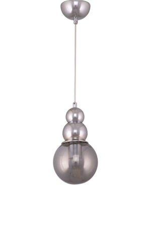MNZ-Neklace واحد مدخن الزجاج الفضة (كروم) مصباح معلق Çakır Chandelier 7540-1 - Çakır Aydınlatma