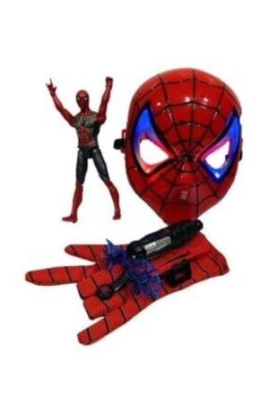 MNZ-Net رمي قفازات مضيئة قناع 18 سم مضيئة رقم مجموعة من 3 لعبة emre233 - Spiderman