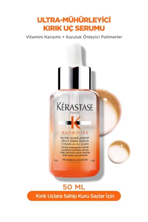 مادة MNZ-Nutritive المكمل الغذائي المزمنة المزمنة فوق البصمة المزمنة في المنتصف 50 مل - Kerastase