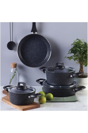 (MNZ-Oasis Pro) 7 قطع طعام غرانيت مجموعة (Blue Star 600) 15.01.0931 - Emsan