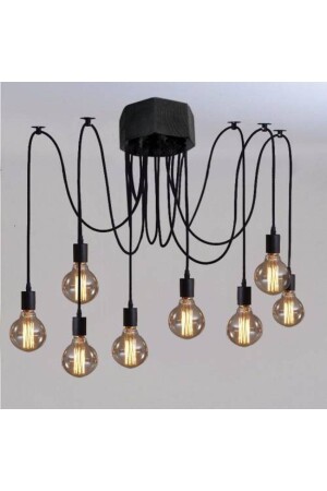 MNZ-Octopus Spider Chandelier. معلق معلق نموذجات 8 قطع معلق صناعة يدوي ZMR17 - Zümra Ahşap