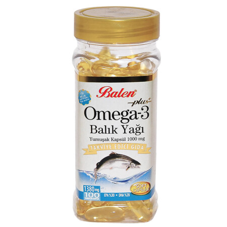 MNZ-Omega 3 Plus+ زيت السمك النقي 100 كبسولة - Balen