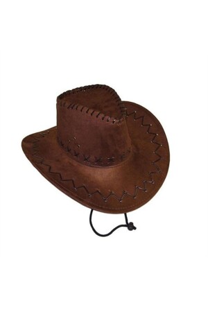 MNZ-Partidolu Laced Adult Nubuck Cowboy Hat Brown - Pandoli