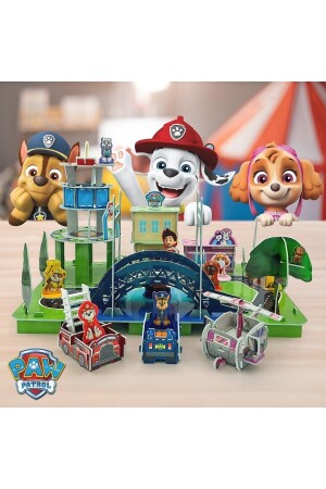 (MNZ-Paw) مدينة الدورية 3D اللغز القصة الكبيرة مساحة اللعب 126 قطعة - Laço Kids