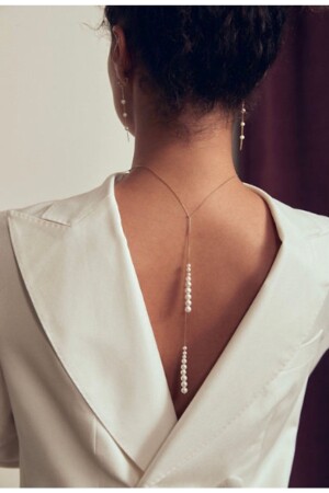 MNZ-Pearl التفاصيل الذهب سلسلة الظهر الملحقات - Pop Up Store