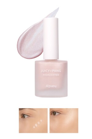 مُضخّم مائي من طون الزهرة MNZ-Pearl Tone Apieu Juicy Pang Highlighter Pearl Offering a Shiny Look (PK01) - Missha