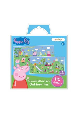 خنزير MNZ-Peppa - ملصق قابل لإعادة الاستخدام: متعة في الهواء الطلق - اللعبة القابلة للإيقاع والإزالة MRPEPPA001 - moritoys