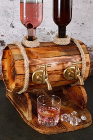 MNZ-Personalized Handcrafted Natural Wood Pine Tree Drink Stand TYC00628519419 - Adil Baba