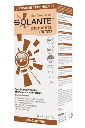 مادة منخففة الشمس ذات الألوان الملونة من النبيذ (MNZ-Pigmenta) Spf50 150ml 654asf654a6wsery654fg - Solante
