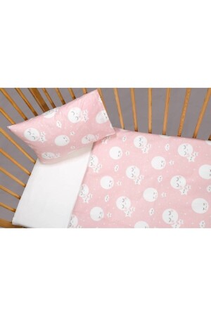 MNZ-Pink Crescent and Star Baby Duvet Cover Set 3535pmb - Livelybaby