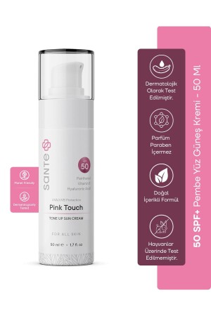 MNZ-Pink Touch Tone Equalizer SPF 50+ Pink Face Sun Cream 50 مل SP32 - SantePlus