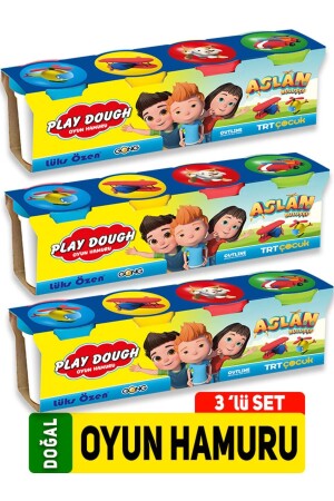عجين من نوع MNZ-Play عجين من نوع Natural Play عجين من نوع 4 ألوان مجموعة من 3 1344 Gr - Gong Yayincilik