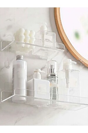 رف حمام MNZ-Plexi أكريلي 4 مم مجموعة من 2 - Seha Design