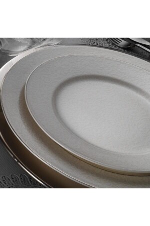 MNZ-Porcelain Bone Calypso 62 Piece بلاتينوم عشاء مجموعة 12 شخص Bnkl62yt4301077120 P203YMT. 60741. 01 - Kütahya Porselen