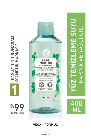 MNZ-Pore تقوية النعناع النقي مياه مضادة للبيوت المختلفة للمزج والجلد الزيتي - 400 مل 14782 - Yves Rocher