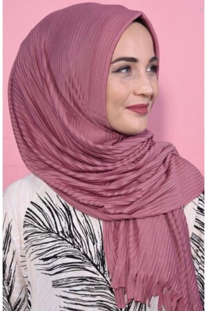 MNZ-Practical Pleated Ready-made شال جفاف الوردة - Scarf Box