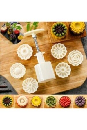 MNZ-Press Mooncake Kopat Set 7 قطعة كوكي صنع مجموعة - Bujin