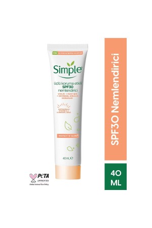 MNZ-Protect 'n' Glow Triple Protection فعالة SPF30 للمرطبات للجلد الذي فقد إشعاره 40 ml 8717163866900 - Simple