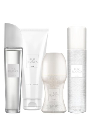MNZ-Pur Blanca كريم العطر ديزودرانت رولون مجموعة من أربعة - Avon