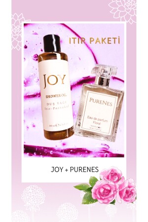 MNZ-Purenes Edp Joy Shower Oil عطر النساء غيرانيوم حزمة 52025777520 - Nesyeldan Butik