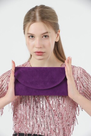 (MNZ-Purple Suede) ثوب مساء (Helen14) - efnanstore