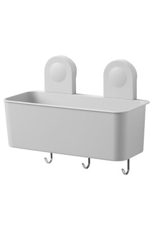 سلة دش MNZ-Ranen مع كوب الصق - 26x21 سم - رمادي BRBN-RANEN-DUS-SEPETI-1 - IKEA